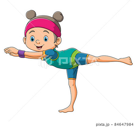 The ballet dancer is stretching up her body The ballet dancer is stretching up her body 84647984