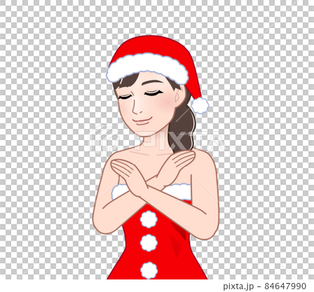 サンタコスプレをしている女性 84647990