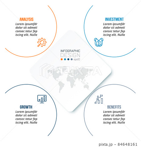 Business concept infographic template with diagram. Business concept infographic template with diagram. 84648161