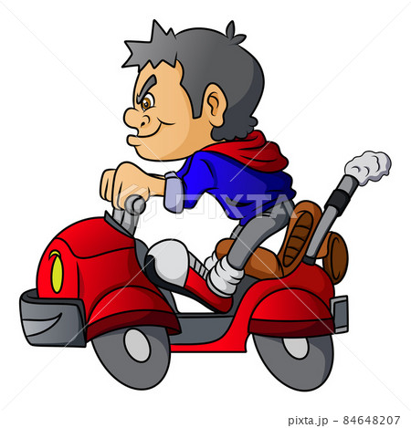 The boy is driving the super car so fast - Stock Illustration [84648207] -  PIXTA