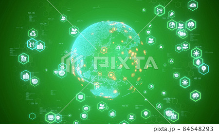 環境イメージ　グローバルネットワーク  84648293