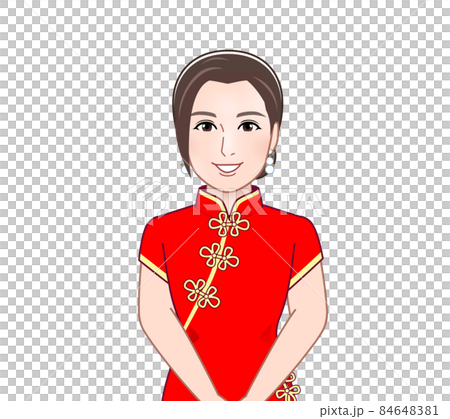 A woman in a Chinese dress A woman in a Chinese dress 84648381