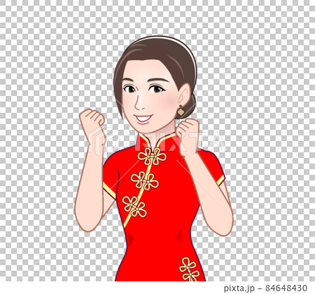 一個穿著中國服裝的女人 一個穿著中國服裝的女人 84648430