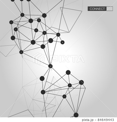 Modern abstract icon with illustration molecule. Vector design 84649443