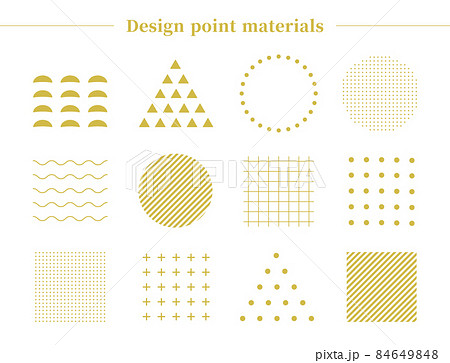 デザインのワンポイントイラストセット 円 三角形 四角形 幾何学模様 和風の柄の装飾品 背景素材 のイラスト素材 デザインのワンポイントイラストセット 円 三角形 四角形 幾何学模様 和風の柄の装飾品 背景素材 のイラスト素材