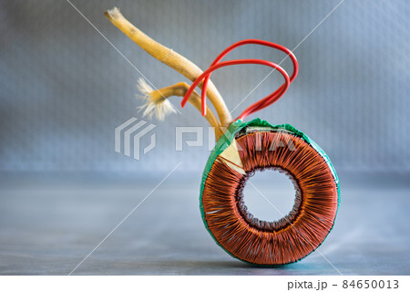 Electrical Copper Coil Transformer on Metal Surface 84650013