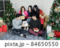 Group young Asian with gifts at home in celebrating Christmas festival. 84650550