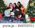 Group young Asian with gifts at home in celebrating Christmas festival. 84650551