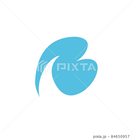 initial B with wave flat  logo symbol icon vector graphic design illustration idea creative 84650957