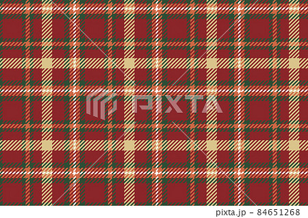 タータンチェック　赤金緑ベージュ 84651268