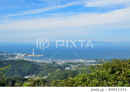 泉南飯盛山山頂から大阪湾、淡路島をを望む　【大阪府泉南郡岬町】 84652241