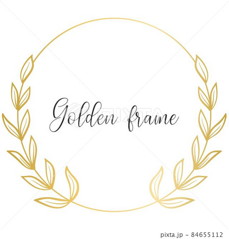 Golden wreath with twigs isolated vector illustration Golden wreath with twigs isolated vector illustration 84655112