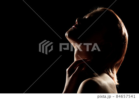 woman in dark woman in dark 84657541