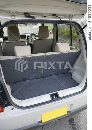 軽自動車のラゲッジスペースの写真素材
