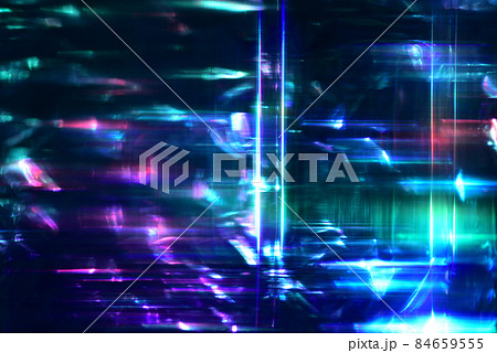 デジタルイメージ・黒背景にカラフルな光　 84659555