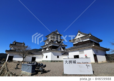 大洲城高欄櫓・天守・台所櫓(看板あり) 84659988