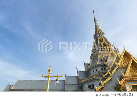 Wat Sothon Wararam Worawihan, The Buddhist Temple at Chachoengsao in Thailand. Wat Sothon Wararam Worawihan, The Buddhist Temple at Chachoengsao in Thailand. 84660503