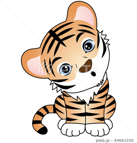 かわいいトラの子供のイラスト03 かわいいトラの子供のイラスト03 84661030