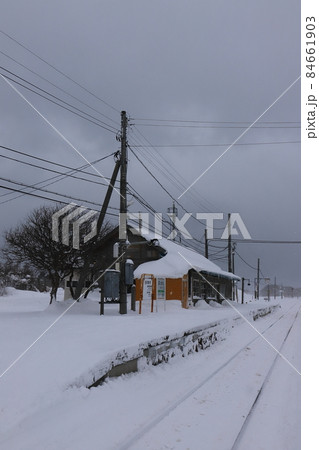 北海道　稚内　JR宗谷本線抜海駅 84661903