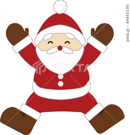 笑顔でジャンプするサンタクロース 84663190