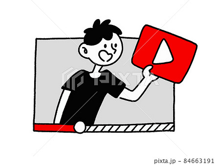 ユーチューバーのイラスト　Youtuber 男性 84663191
