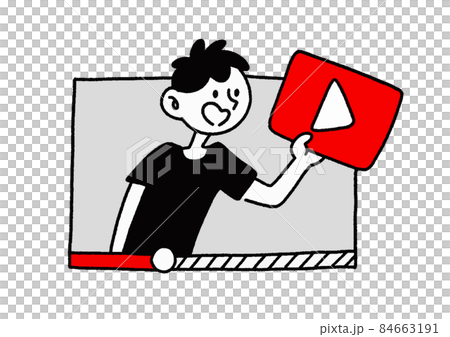 ユーチューバーのイラスト　Youtuber 男性 84663191