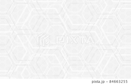 Light gray hexagonal technology vector abstract...のイラスト素材 [84663255 ...