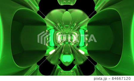 Green 3d illustration with round holes in 4K UHD tunnel Green 3d illustration with round holes in 4K UHD tunnel 84667120