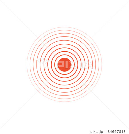 Pain Concentration Icon Red Rinds Symbol Of のイラスト素材