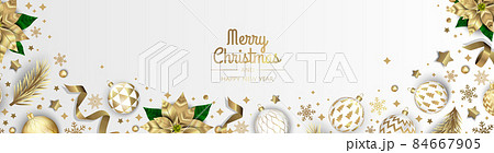 Merry Christmas sale banner template. Greeting card, banner, poster, header for website 84667905