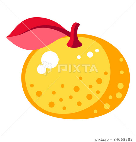 Illustration of Chinese tangerine. Asian tradition symbol. 84668285