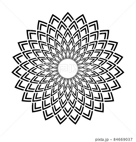 Abstract decorative geometric circle pattern. Abstract decorative geometric circle pattern. 84669037
