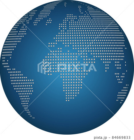 Earth ball, globe, earth, dots, world map globe, background  84669833