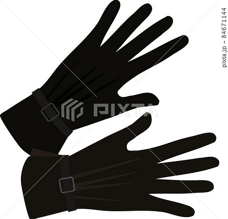 黒革の手袋 84671144