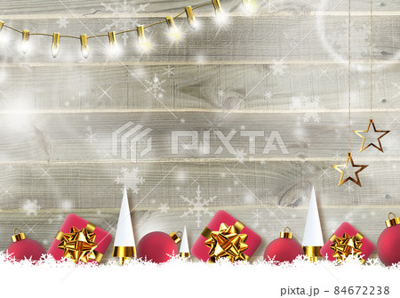 Christmas New Year template on wood 84672238