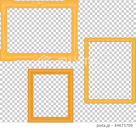 金色の額縁のフレーム 金色の額縁のフレーム 84673709