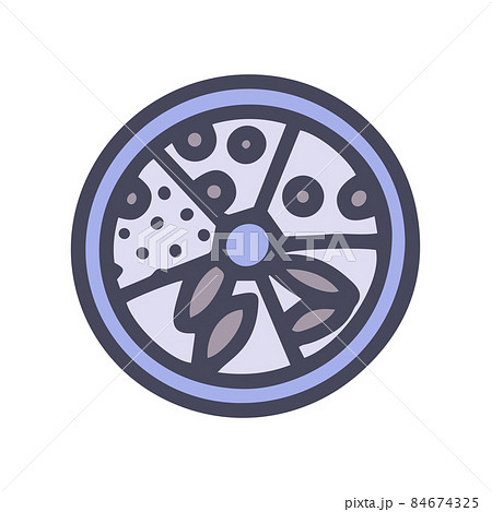 fishing sinker weights color vector doodle simple icon 84674325