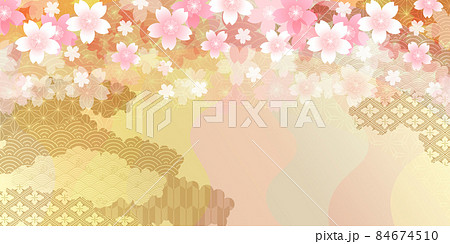 桜 和柄 春 背景 のイラスト素材