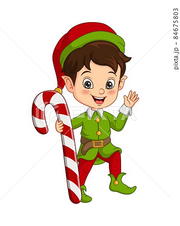 santa holding elf costume