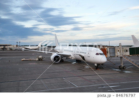 Airliner at an airport 84676797