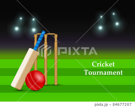 illustration of Cricket Sport Background 84677207