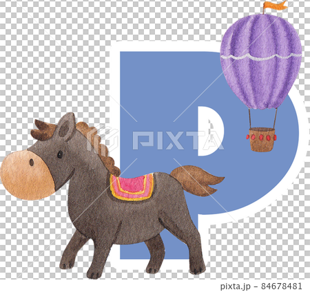 Colorful alphabet A-Z circus funfair and fairground watercolor Colorful alphabet A-Z circus funfair and fairground watercolor 84678481
