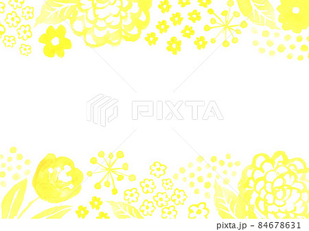 水彩で描いた北欧の花柄の背景 84678631