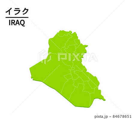 イラクの世界地図イラスト 84678651
