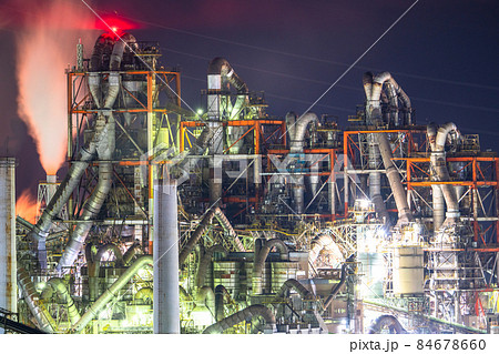 《福岡県》北九州の工場夜景・苅田町 84678660