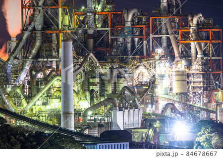 《福岡県》北九州の工場夜景・苅田町 84678667