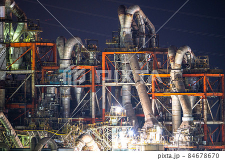 《福岡県》北九州の工場夜景・苅田町 《福岡県》北九州の工場夜景・苅田町 84678670