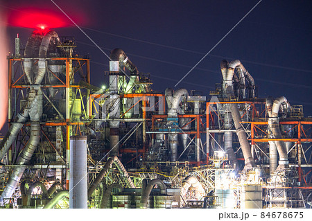 《福岡県》北九州の工場夜景・苅田町 《福岡県》北九州の工場夜景・苅田町 84678675