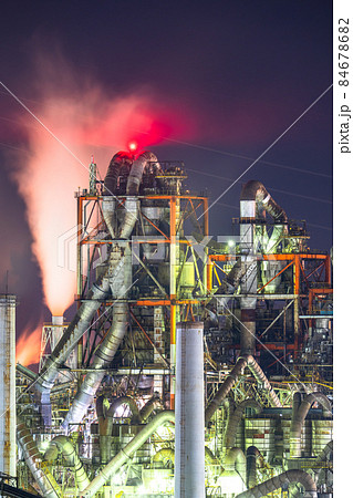 《福岡県》北九州の工場夜景・苅田町 《福岡県》北九州の工場夜景・苅田町 84678682