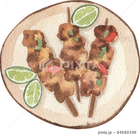 Indonesian food watercolor clipart png 84680396